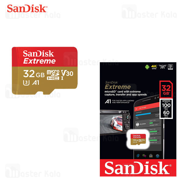 کارت حافظه میکرو اس دی 32 گیگابایت Sandisk U3 A1 667X 160MB 4K